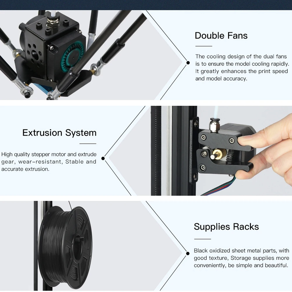 ANYCUBIC Kossel 3d принтер impressora 3D автоматический Выравнивающий модуль линейная направляющая Автоматическая Выравнивающая платформа 3d принтер Stampante 3D