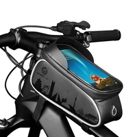 cycling bike bicycle bag waterproof touch screen cycling bag top front tube frame mtb road bike bag 6 5 phone bike accessories
