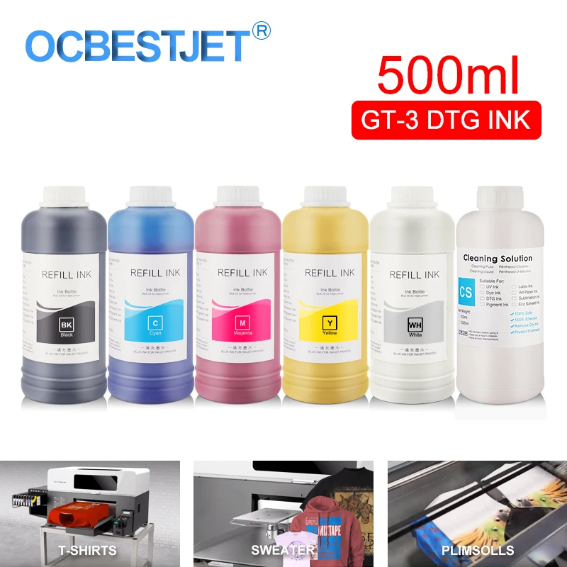 500 мл/бутылка Φ чернила для одежды Brother GT 3 GT3 Series DTG Printer (фотография)|Наборы