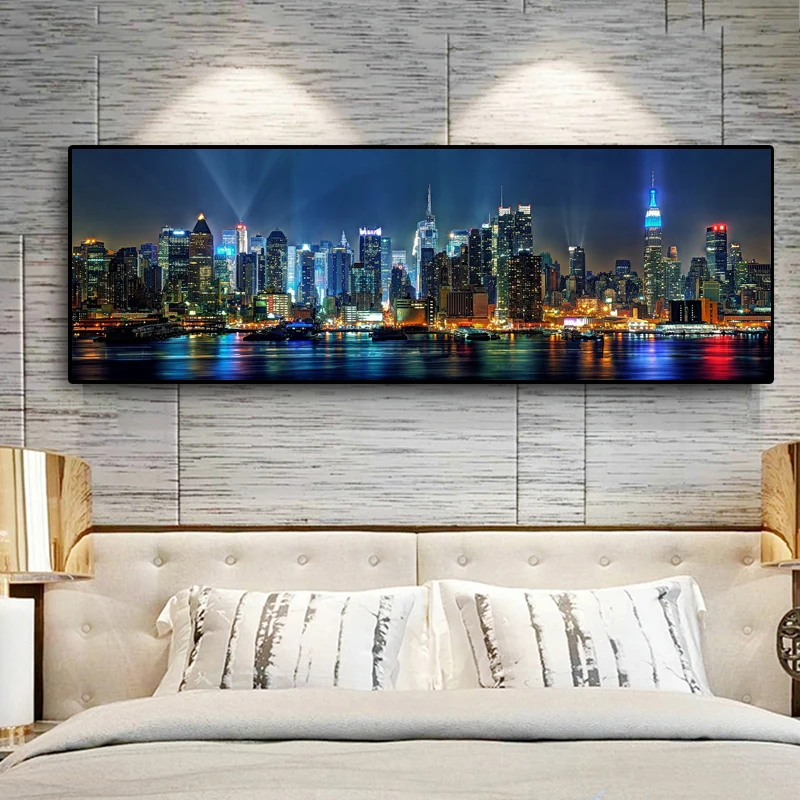 

5D Square Round Diamond Painting new york Colorful city Night landscape Home Decoration Full Drill Embroidery Handicraft N586