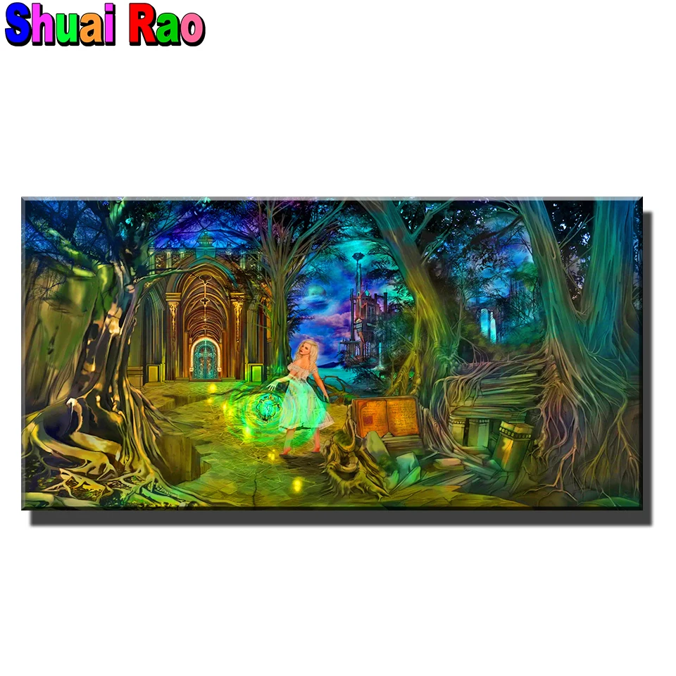 Фэнтезийный сад лампа Ночной лес для девочек DIY алмазная живопись мозаика полное