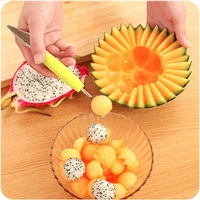 kitchen accessories 2 in1 dual head stainless steel carving knife fruit watermelon ice cream baller spoon home kitchen gadgets