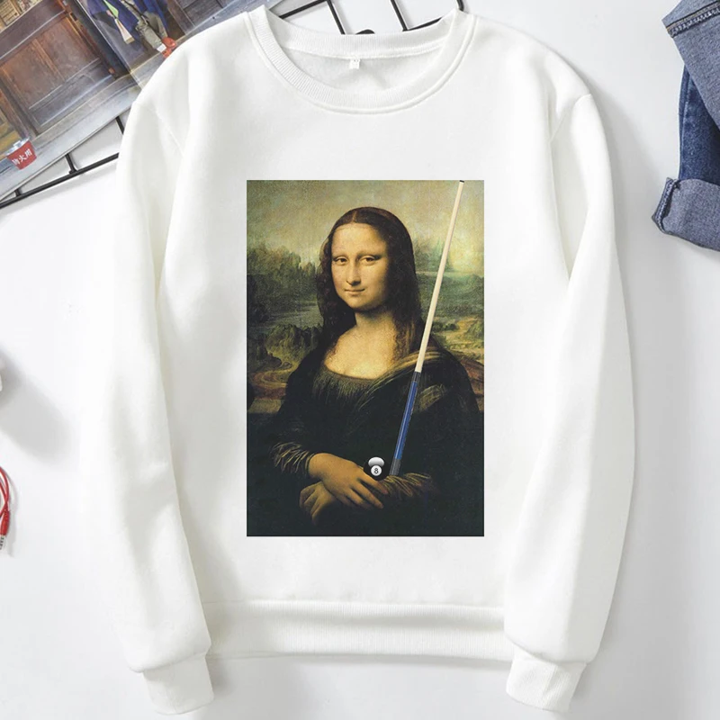 Montalisa Holding Green Sword Moletom Clothes 2020 New Fashion Streetwear Women Hoodies Harajuku Aesthetic White Tops Sweetshirt