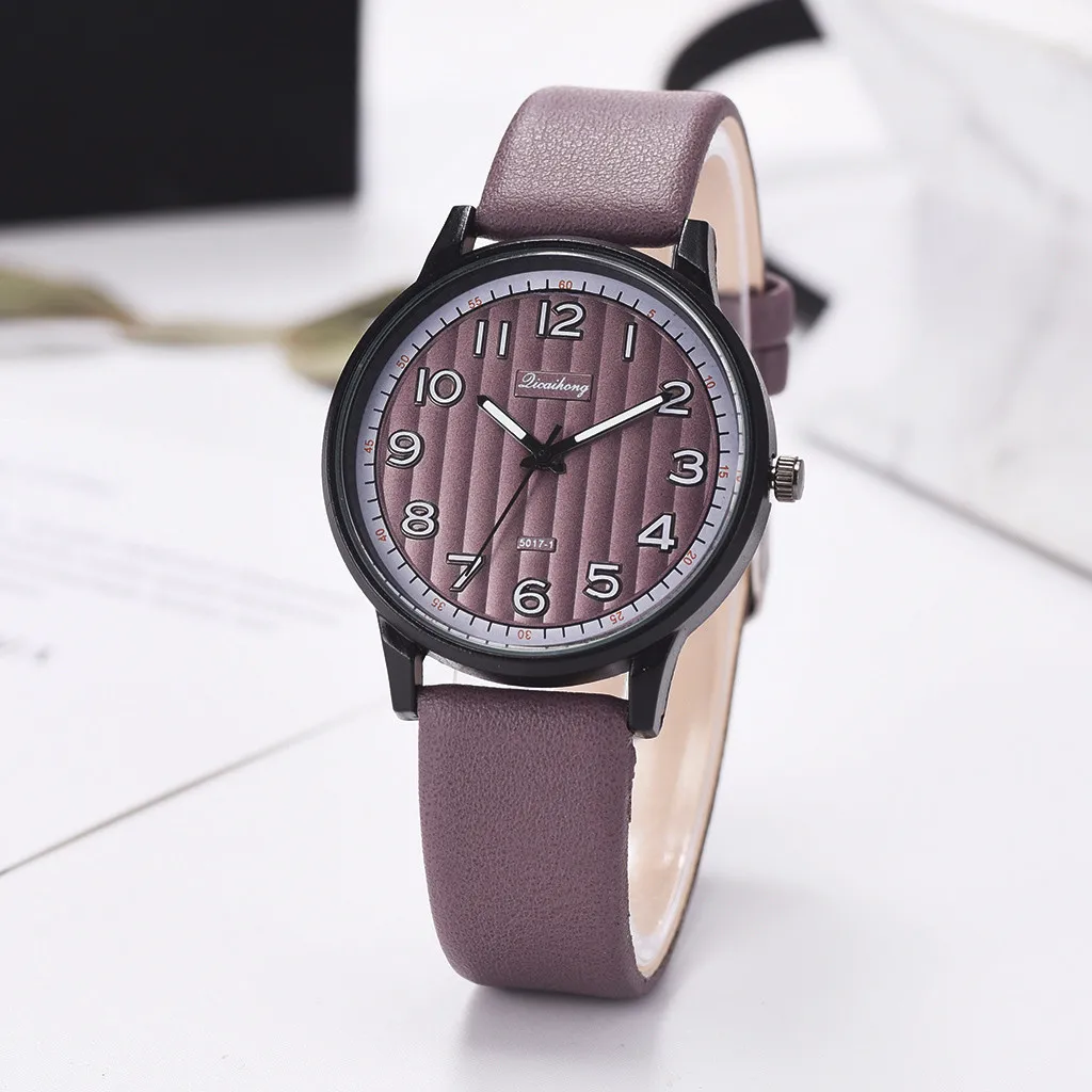 

Fashion Simple Women Watches Printed Monochrome Leather Strap Ladies Watch Casual Girl Clock reloj mujer Gifts /d