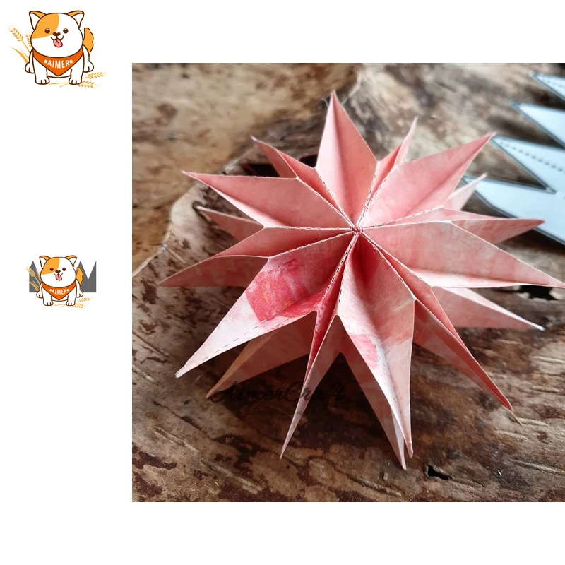 3D металлические Вырубные штампы в виде цветов и звезд искусственное рельефное