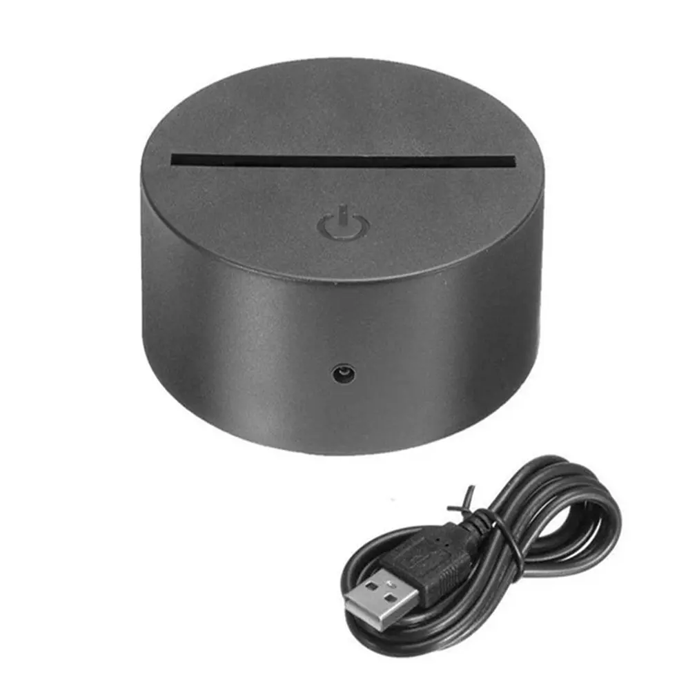 

USB LED Lamp Base 3D LED Lamp Base Table Night Light Base 7 Color-Adjust ABS USB Remote Control Lighting Accessories Home Decor