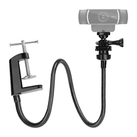 webcam stand enhanced durable desk jaw camera clamp bracket with flexible gooseneck for logitech webcam