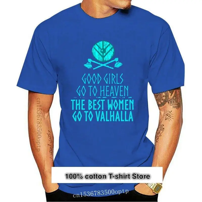 

Vikingos-camisetas de algodón purificado para hombres, camisetas de manga corta para ir al cielo, los mejores, Valhalla