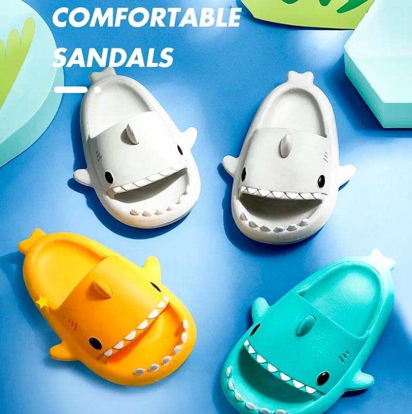 

Shark Summer Children's Slippers Rainbow Shoes for Kids Toddler Baby Outdoor EVA Cartoon Print Cute Flat Heels Beach Sandals