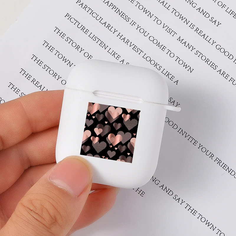 

Soft Cartoon Cute Heart For Air Pods 1/2 Case For Apple airpods 1/2 Case Luxury Change For Color Air Pods Cases Earphone Coque