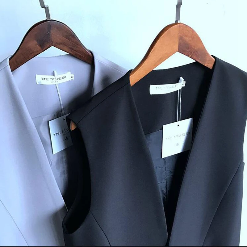 Весна 2019 женский элегантный жилет высокого качества облегающий длинный зимнее