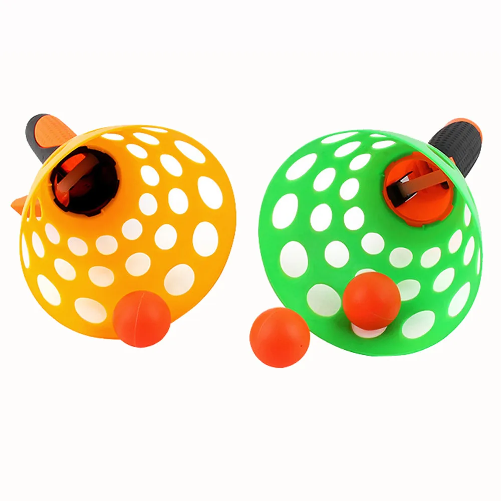 2 PCS Parent-child Catapult Table Tennis Launch Ball Perfect Toy For Kids Outdoor Interactive Rubber Balls Ping Pong Toys | Игрушки и