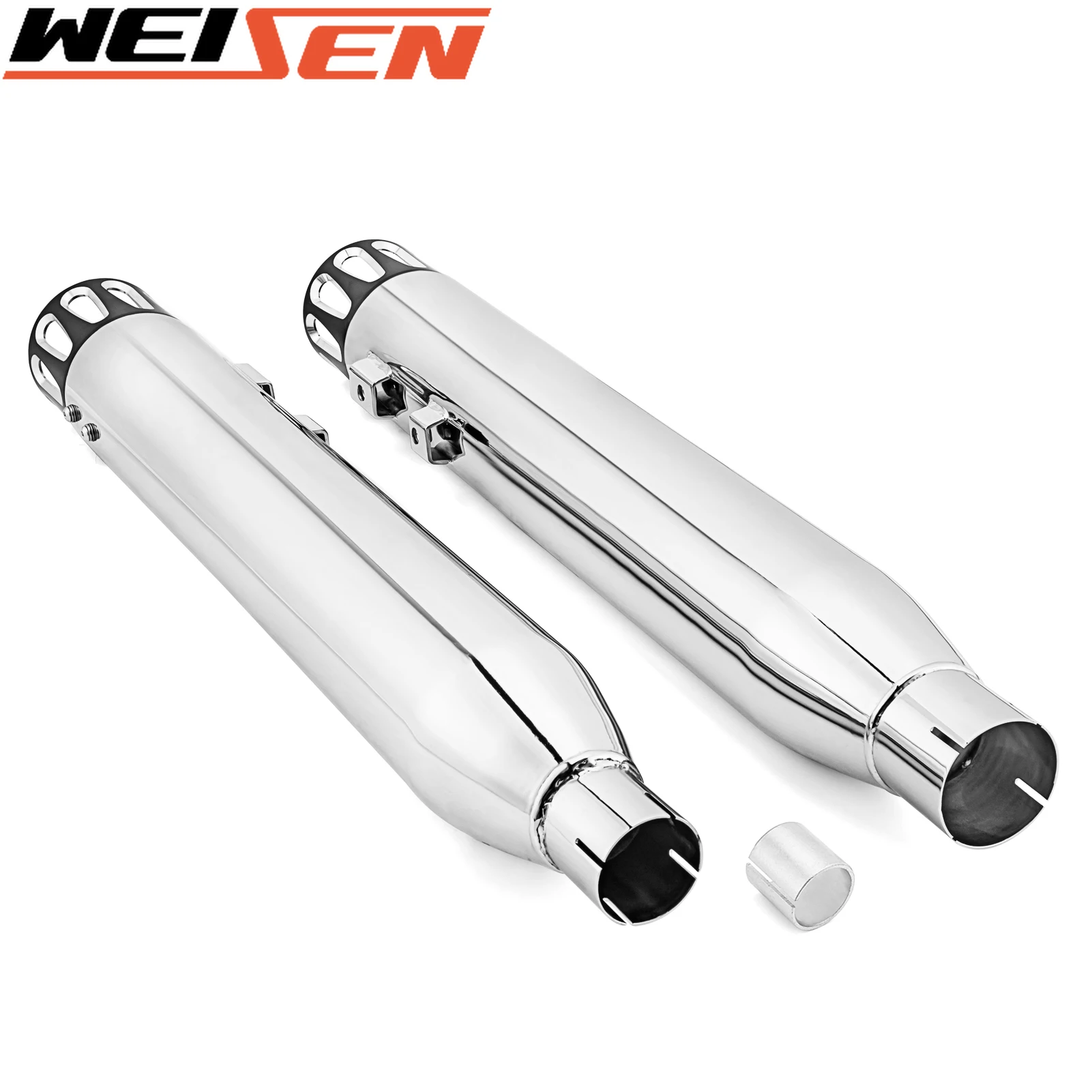 

Chrome 4" Slip-On Mufflers Exhaust Exhaust Pipes For Harley-Davidson Touring Road King /Ultra Classic Motorcycle Accessories