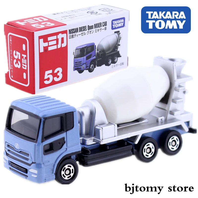 

Takara Tomy TOMICA NISSAN QUON DIESEL Cement MIXER No.53 Metal Car Miniatures Diecast Truck Model Hot Pop Baby Toys