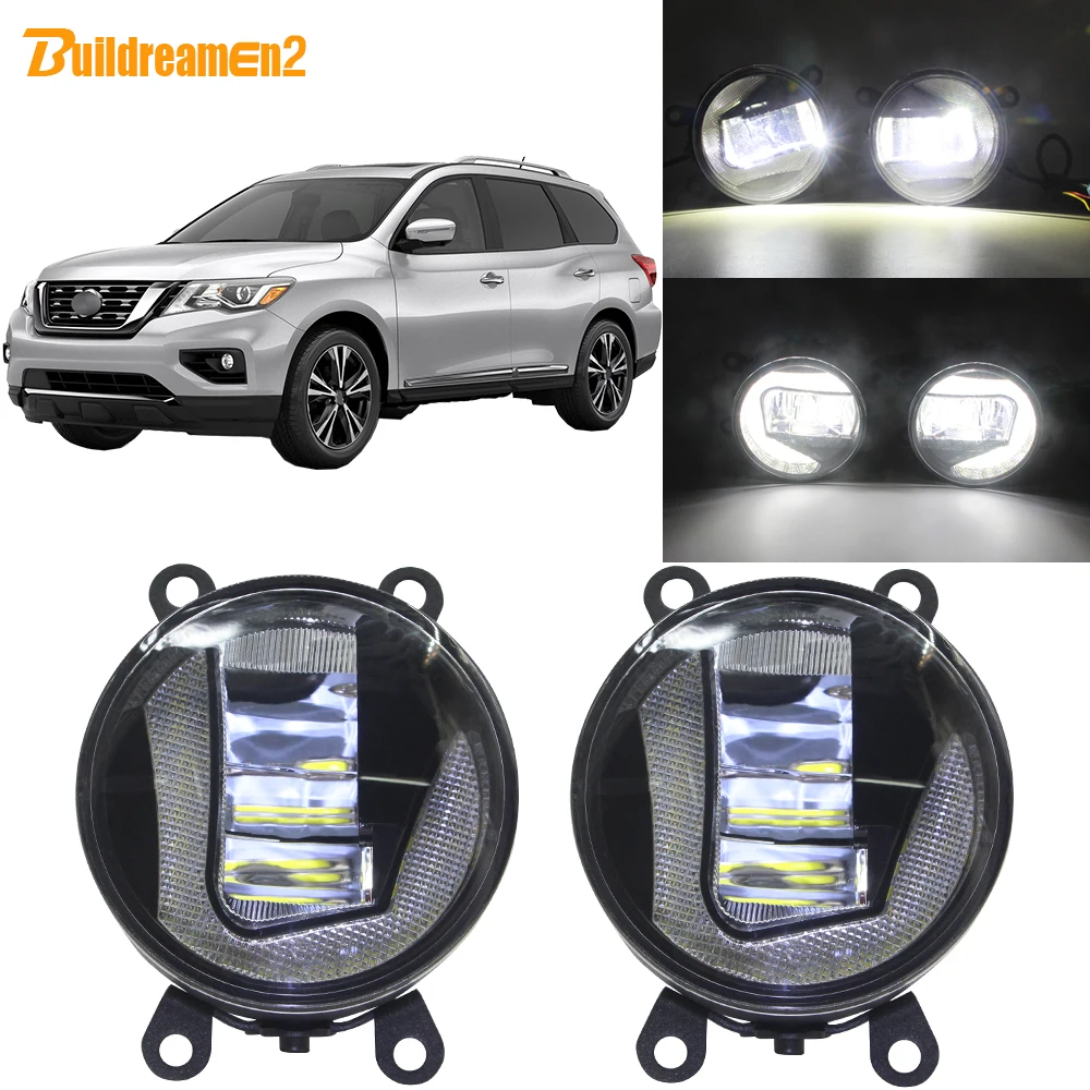 Buildreamen2 для Nissan Pathfinder R51 2005 2012 автомобиля 90 мм круглая СВЕТОДИОДНАЯ Лампа