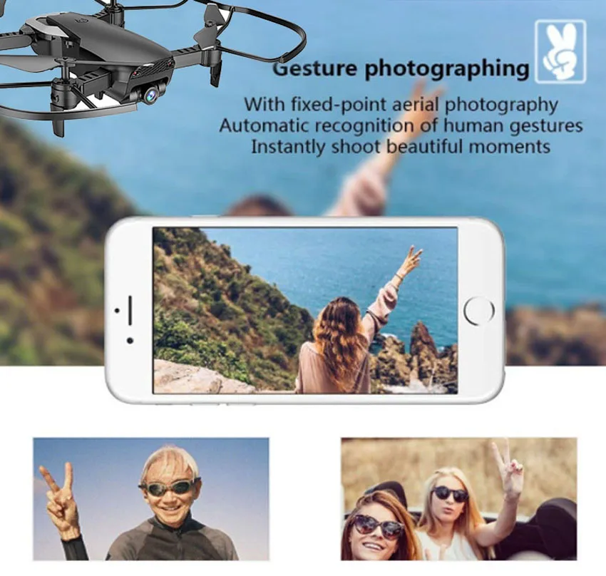 Радиоуправляемый Дрон LAUMOX M69G с широкоугольной HD камерой 4K Wi Fi FPV селфи оптический