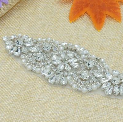 Свадебные аксессуары ремни свадебное платье пояс с Стразы Bling Свадебные створки кристалл аппликация Стразы Свадебная отделка - Цвет: RA014
