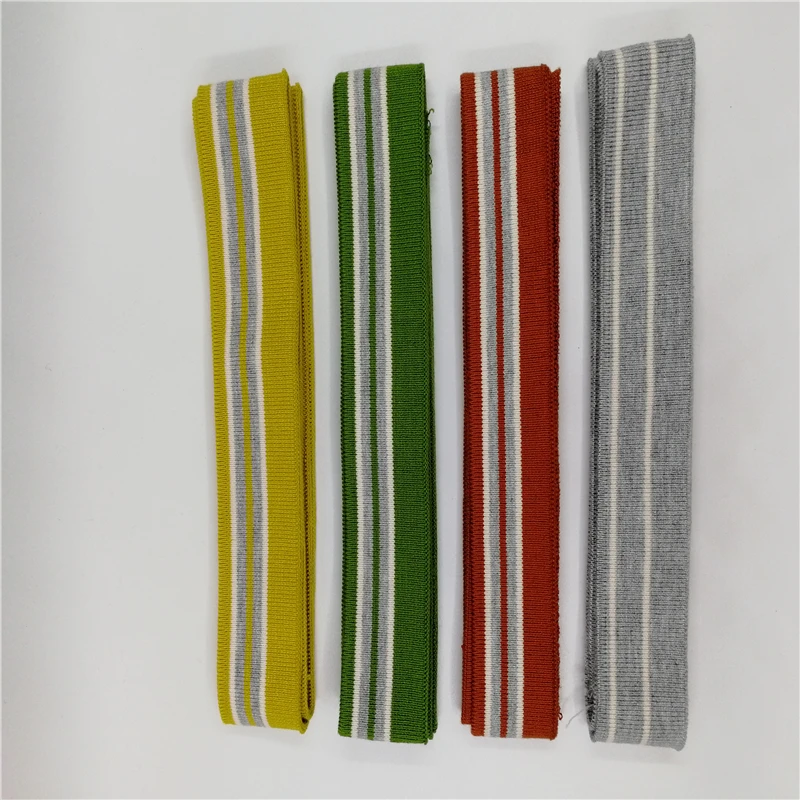 JIETAI красочная полоса рубчик ткань мерсеризованный хлопок DTY аксессуары воротник