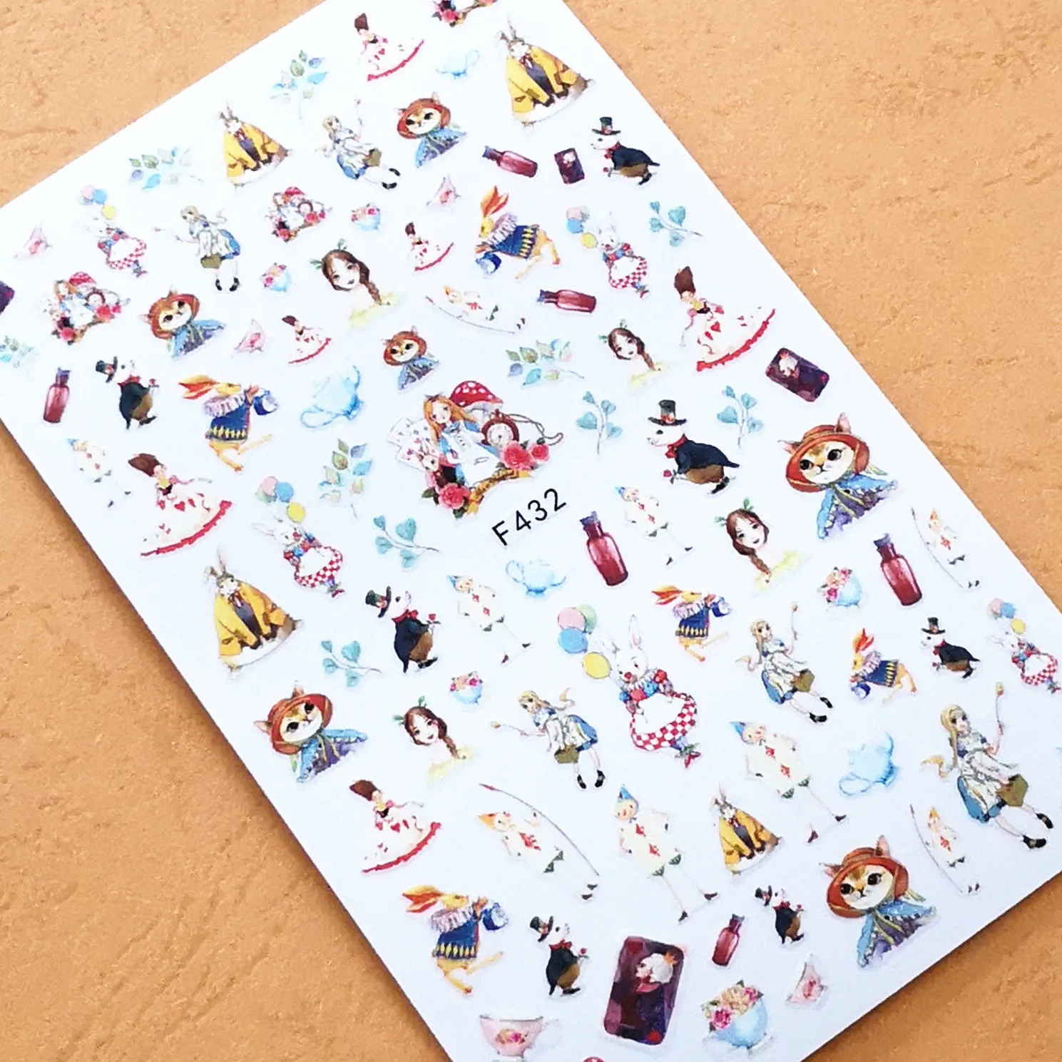 

Newest F-432 3D Morden lady design nail sticker decal stamping back gule DIY nail decoration tools