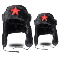soviet badge lei feng hat winter thickened ear protection warm hat ski mountaineering motorcycle military hat beanie