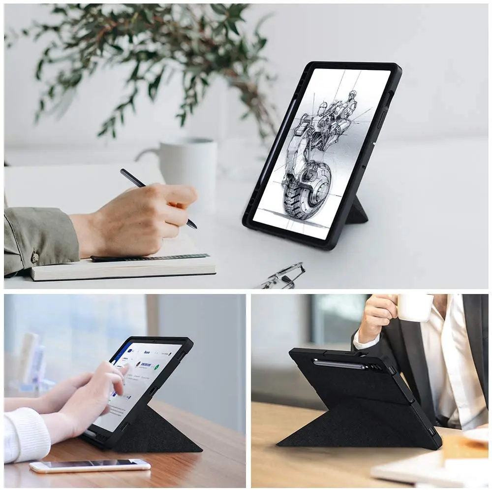 Case for Samsung Galaxy Tab S7 Plus & Galaxy Tab S7 FE 12.4 inch Tablet, Stand Cover for Samsung Galaxy Tab S7 11 inch tablet