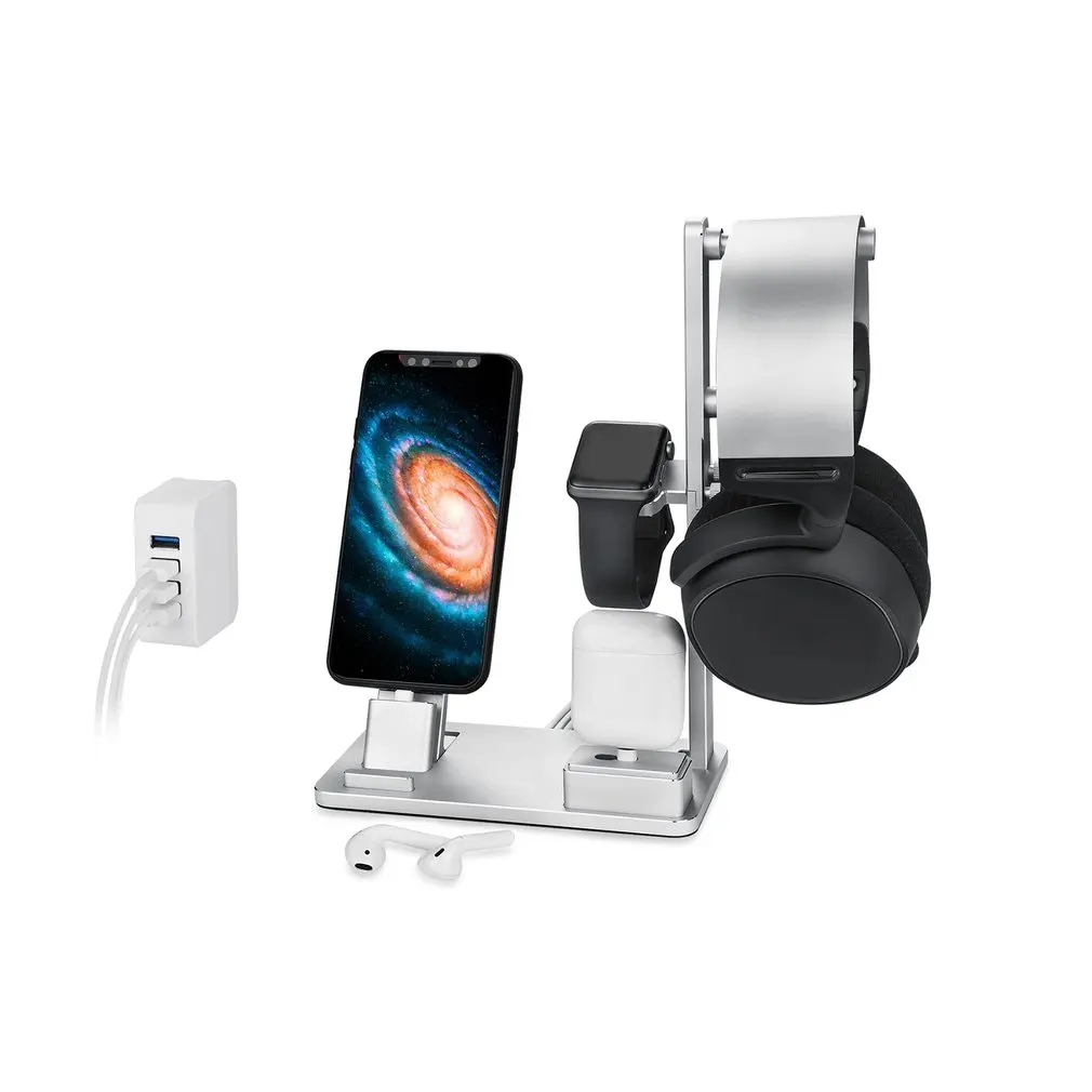 Новая многофункциональная алюминиевая зарядная подставка 6 в 1 станция держатель