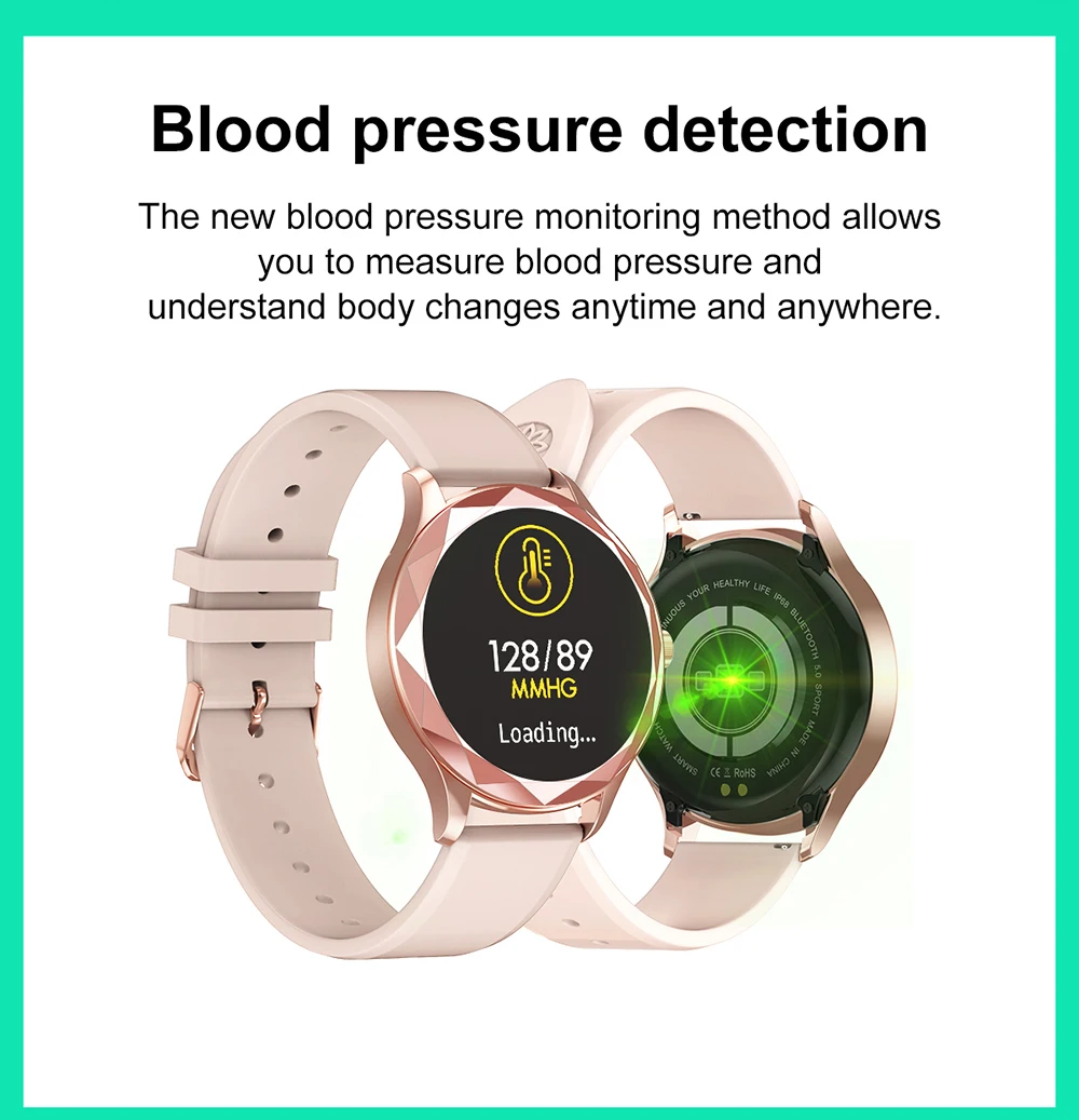 Модные женские Смарт часы STrollAR с сетчатым ремешком полностью сенсорный круглый