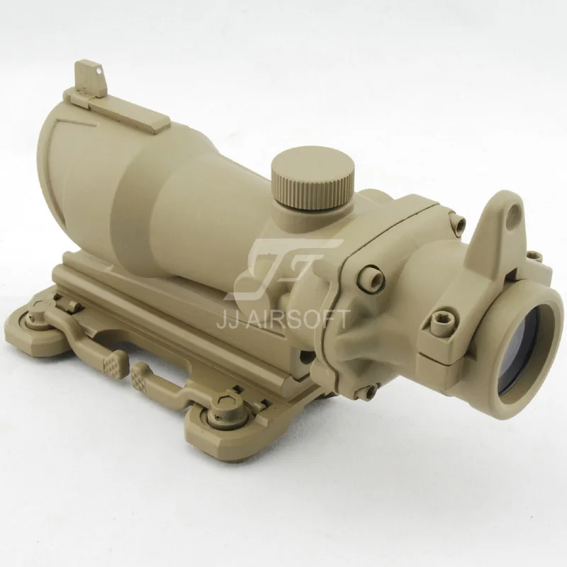 JJ страйкбол ACOG Стиль 4x32 область с QD креплением (черный/коричневый) Бесплатная