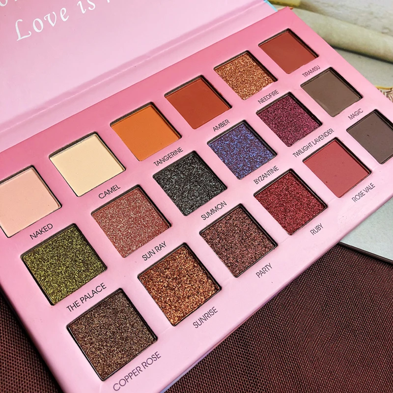 18 оттенков матовые перламутровые блестящие тени для век водостойкие макияжа