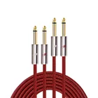 Двойной моно-штекер TS 14 дюйма с разъемом 6,35 мм на 2 штекера 14 дюйма, аудиокабель для микшера, консоли, электронного орган, гитара, усилителя, экранированный шнур