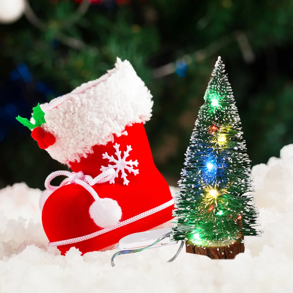 

LED string lights outdoor Christmas decoration with lights Christmas tree ornaments Mini small luminous indoor Christmas tree