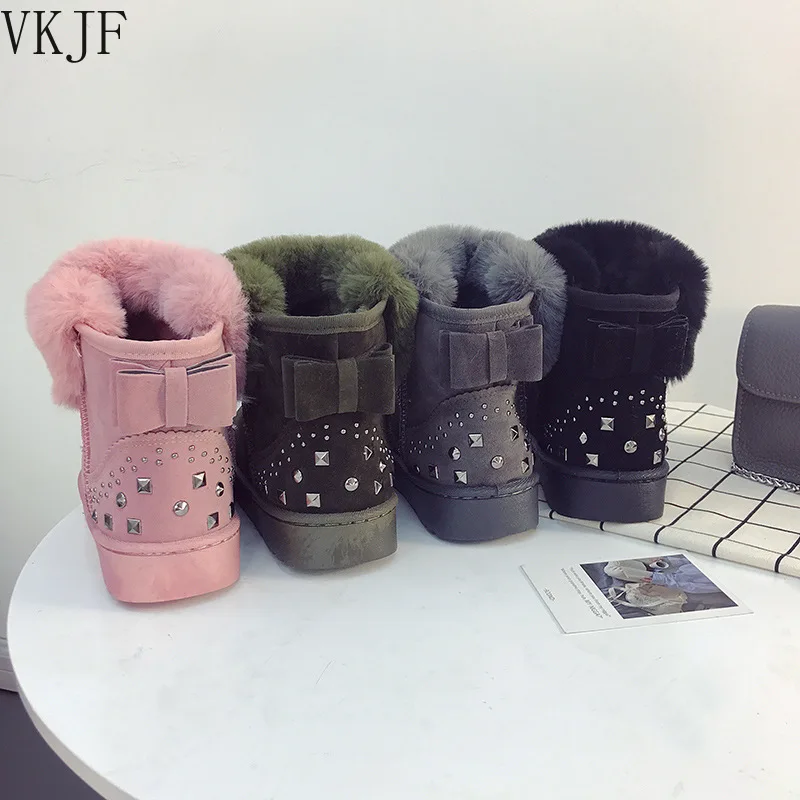 

Женские ботинки с хлопковой подкладкой, темно-зеленые теплые ботинки средней длины на толстом плюшевом меху, бархатные легкие сапоги для сн...