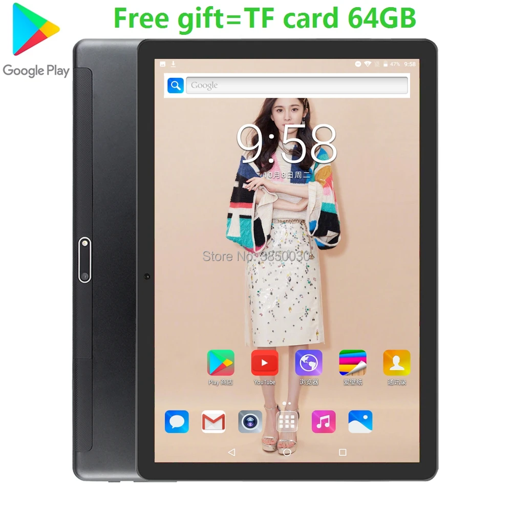 Новейший 10 дюймовый планшет Android 9 0 3G 1280*800 Wifi Bluetooth GPS телефонные звонки 2G + 32GB ROM TF