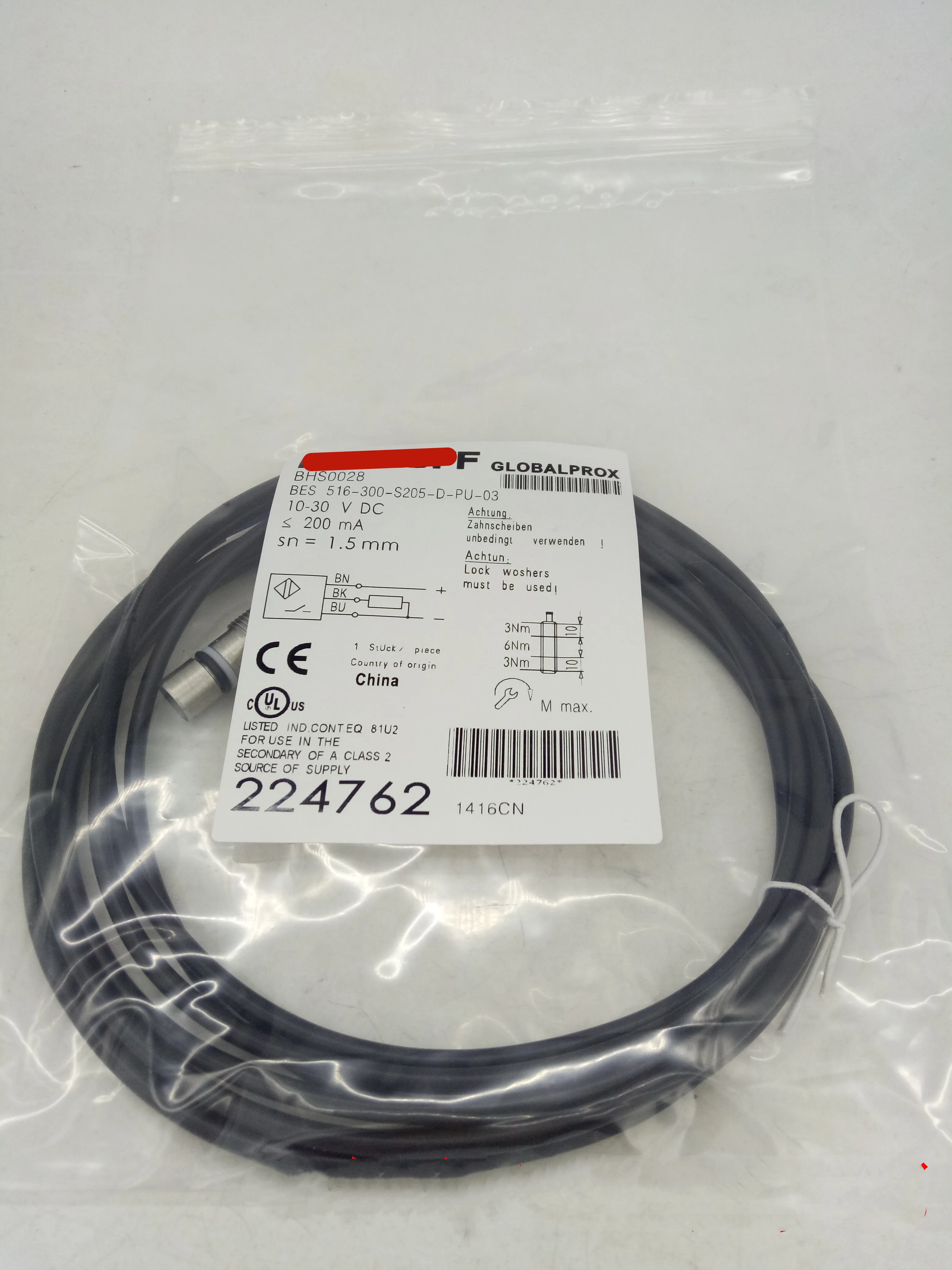 

New BES 516-300-S205-D-PU-03 BHS0028 proximity switch sensor