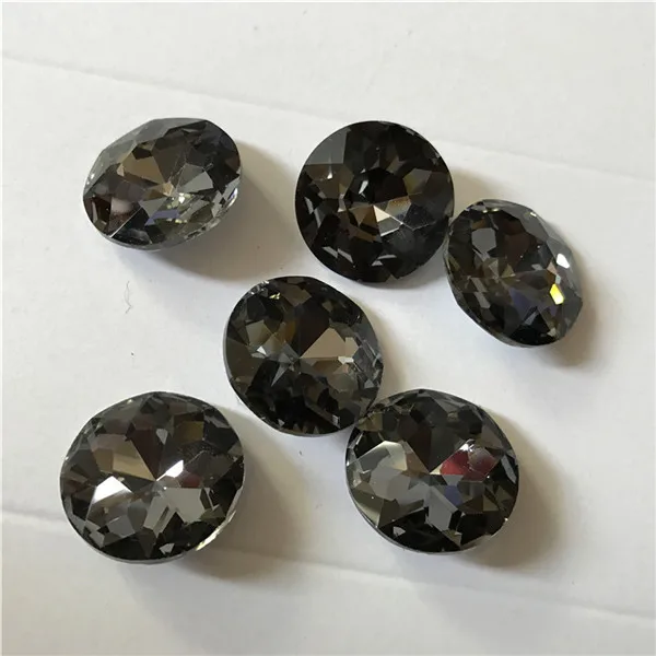 clear grey TopStone 35 мм 27 мм супер большие круглые стразы Baoshihua Стеклянные Хрустальные Необычные камни с острым носком с плоским верхом разные цвета - Цвет: clear grey