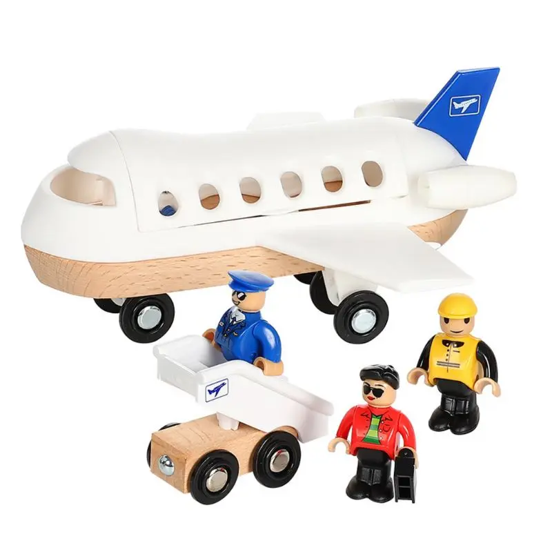 DIY Деревянный Самолет Авиакомпания грузовой самолет сцена модель аксессуары для