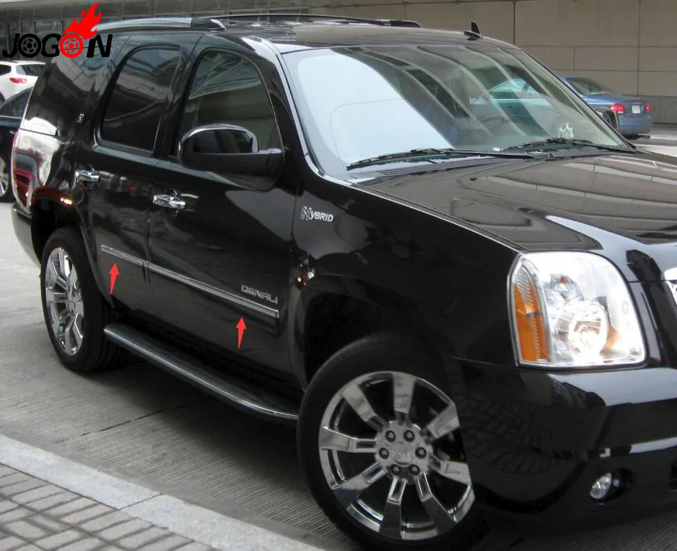 Стайлинг автомобиля 4 шт ABS Боковая дверь корпус литья крышка отделка для GMC Yukon 2008