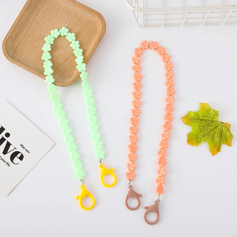 

Fashion Acrylic Mask Chains Eyeglasses Chain For Women Retro Cute Flower Sunglasses Lanyards Eyewear Cord Holder Neck Strap Rope