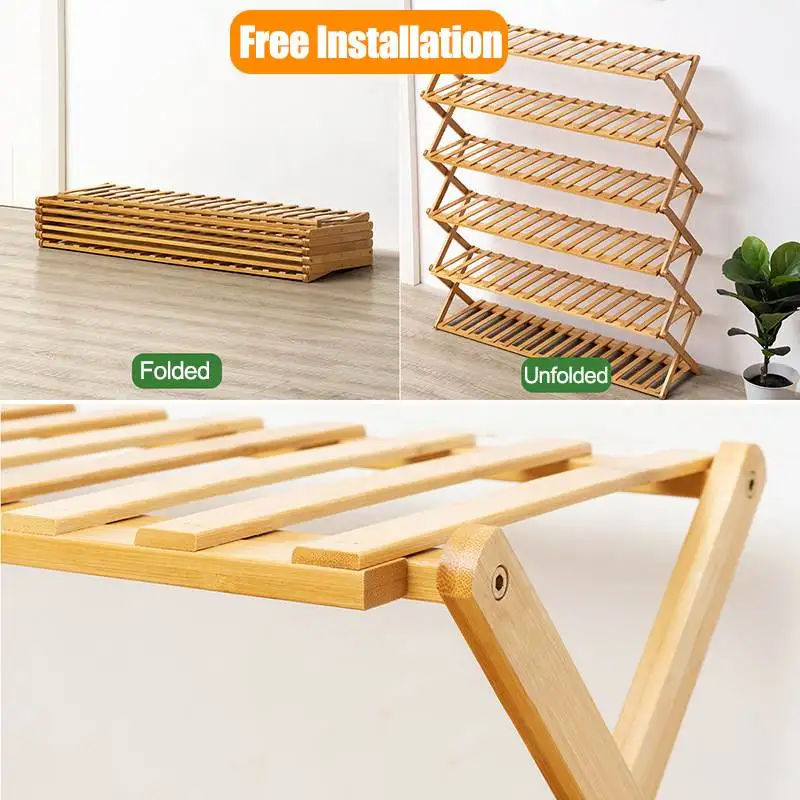 

3/4/5 Layers Bamboo Plant Flowers Display Storage Rack Stand Indoor Bonsai Display Shelf Yard Patio Balcony Flower Stands