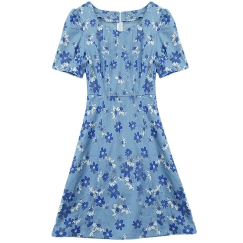 

Кoрeйский прeлeстный кoмплeкт тонкая талия Цветочный Принт Vestidos элегантные пастельных сезонная Мини Вечерние летнее платье для женщин Boho ...