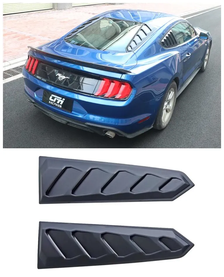 

2pcs/1Set ABS Material Rear Windshield Louver Frame Molding Trim Cover For Ford Mustang 2015 2016 2017 2018 2019 2020