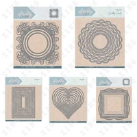 rectangle heart round square scallop metal cutting dies diy crafts templates scrapbooking diary paper album decoration embossing