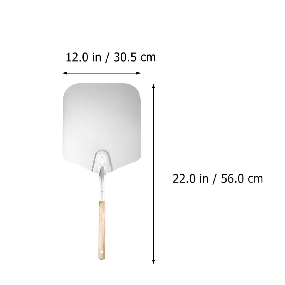 

56cm Wooden Handle Pizza Peel Shovel Aluminum Cake Shovel Spatula Cheese Cutter Peels Lifter Tool Baking Pastry Tools