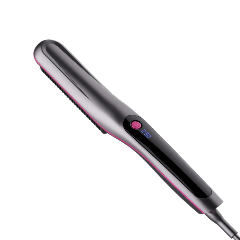 ЕС Plug прямая кисть для волос нагревательная выпрямляющая щетка анти-скальдинг