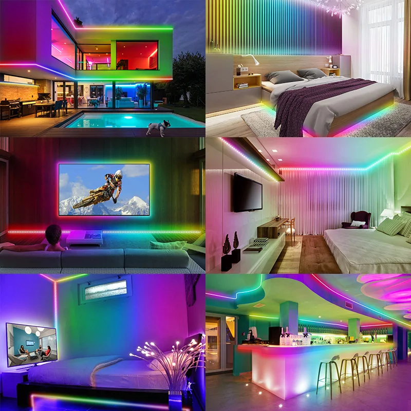 

Bluetooth Dream Full Color RGB LED Strip DC 12V Led Light WS2811 Flexible Smart Rainbow Lighting Ribbon Tape Controller Adapter