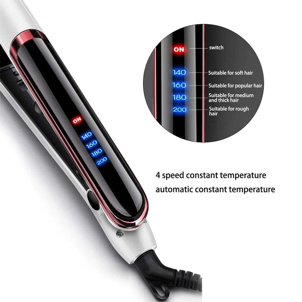 Профессиональный 2 в 1 выпрямитель для волос расческа завивки эластичная женская