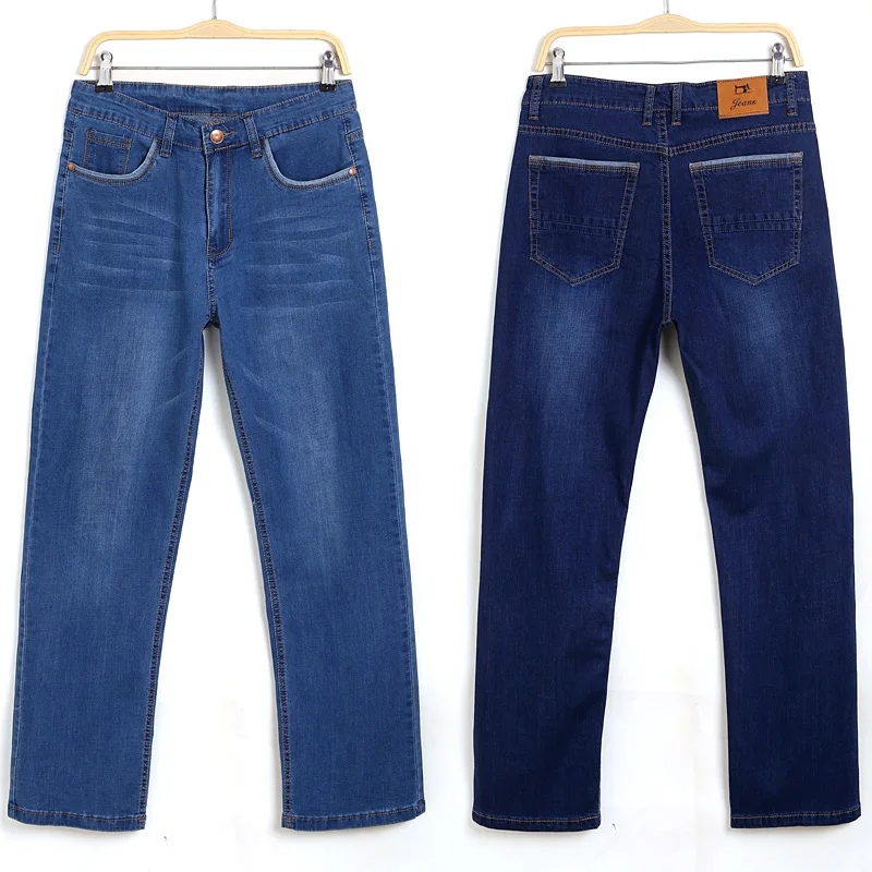 Джинсы мужские прямые стрейчевые классические брюки скинни из денима Slim Fit