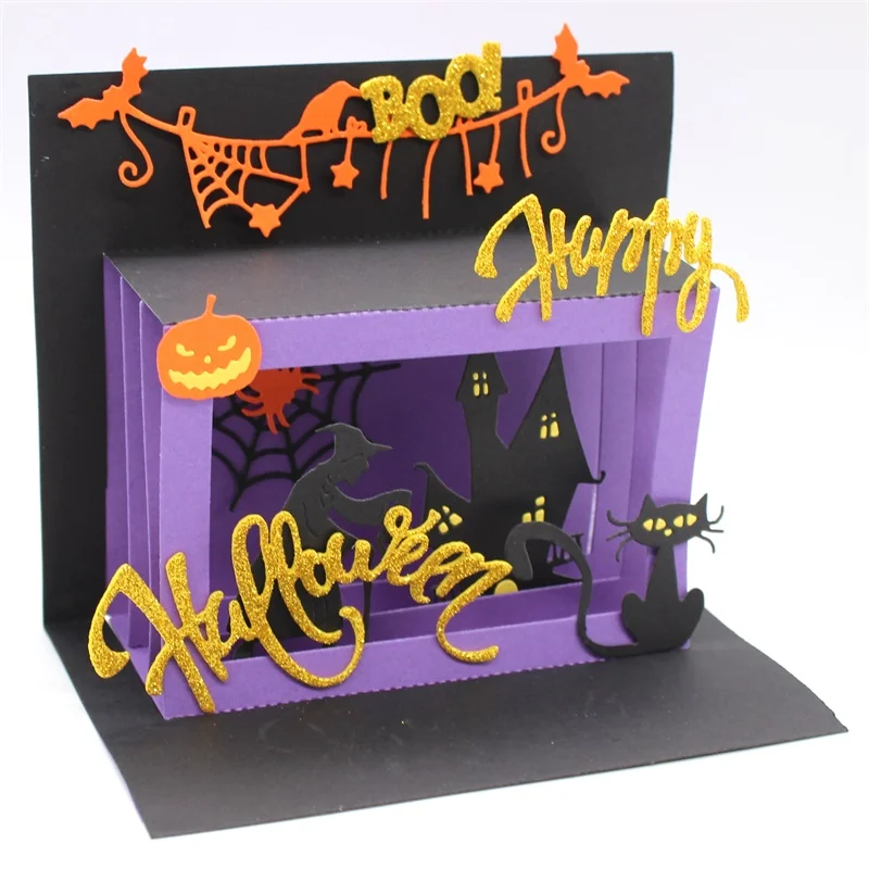 Ksccraft всплывающие оконные карты металлические режущие штампы трафареты для DIY