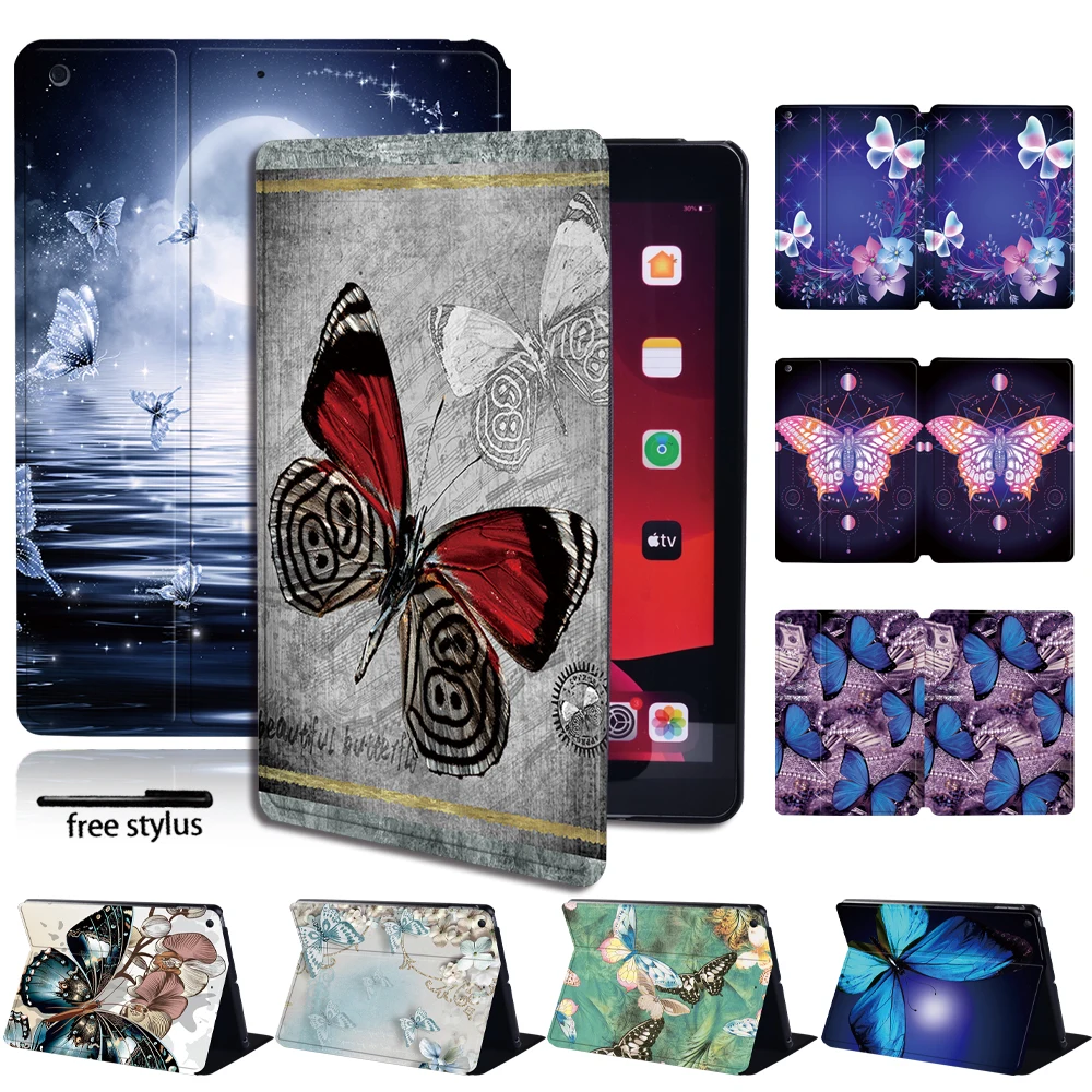

For Apple IPad2/3/4/iPad 8/Pro 11/iPad (5/6/7th Gen)/IPad Mini1/2/3/4/5/ipad Air 4/1/2/3/ipad Pro Tablet Case + Free Stylus