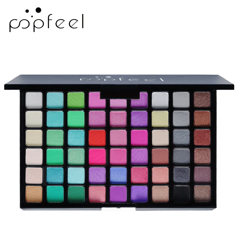 POPFEEL, 120 цветов, палитра теней для век, профессиональная палитра теней для век, натуральный супер светильник, палитра теней для век - Цвет: 54 colors 02
